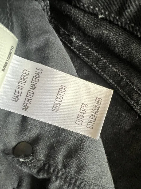Agolde Denim Shores Jean Distressed Black Size 28 Cotton‎ - Image 6