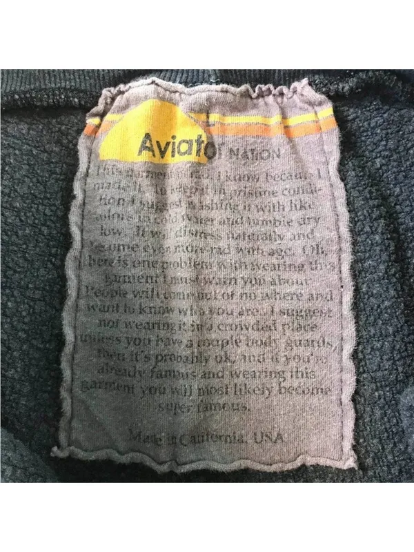 Aviator Nation Black & Yellow Track Pants Label Detail - Image 6