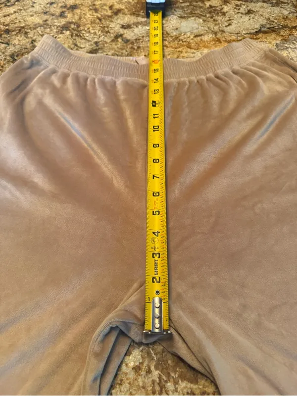 SKIMS Velour Wide Leg Pants Size Large L Color Beige - Image 11