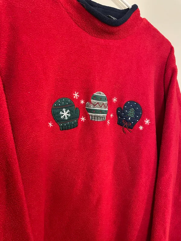 Vintage Fleece Sweater Size M - Image 2