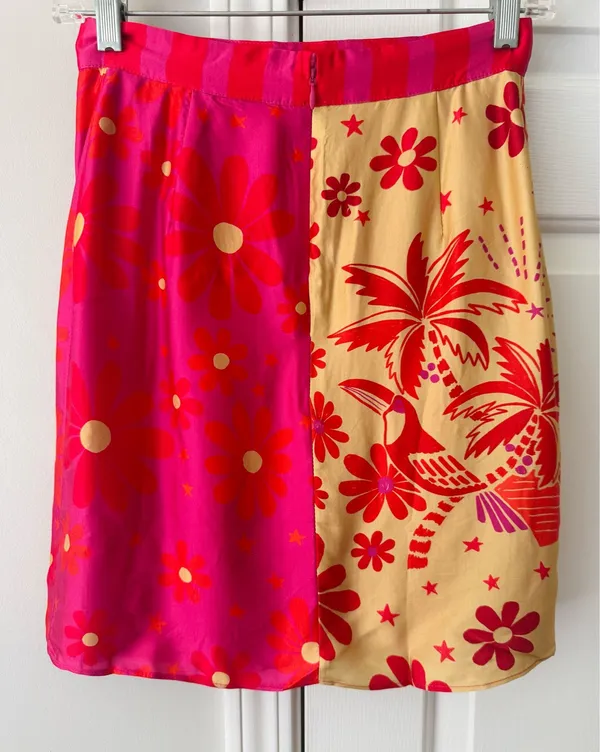 Farm Rio Wrap Slip Mini Skirt, Size XS - Image 9