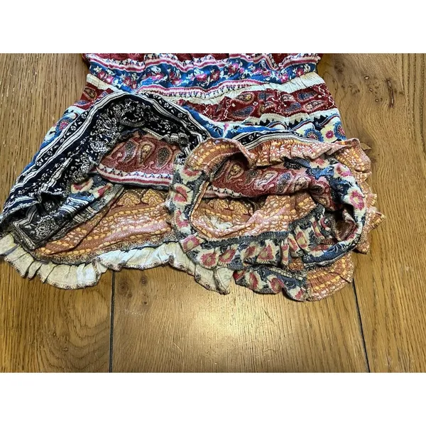 american eagle Size Small romper Spaghetti Straps Colorful‎ Boho Peasant Beach - Image 13