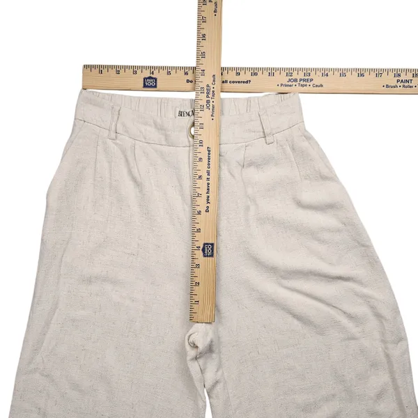 Blenca Viscose Linen Blend Wide Leg Pants Womens Medium Beige - Image 8