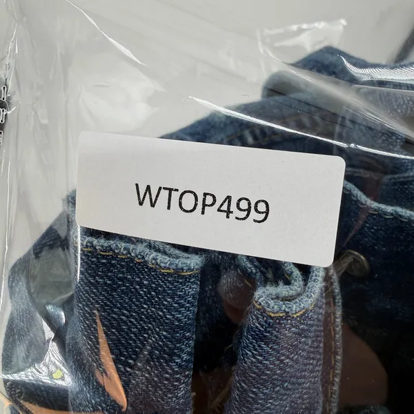 Denim & Supply Ralph Lauren Distressed Blue Denim Trucker Jacket Size Medium M - Image 12