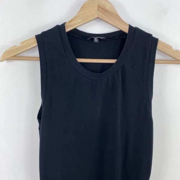 Wilfred Free Aritzia Womens Black Maxi Dress Size XS Sleeveless Slit Minimalist‎ - Image 3