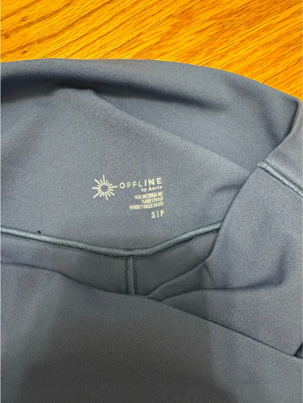 Aerie Blue Crossover Flare Leggings - Image 3