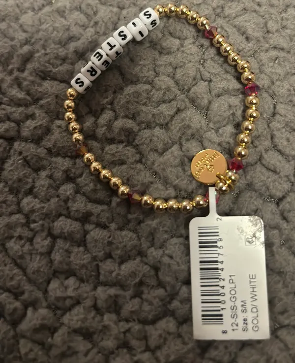 BaubleBar NWT Little Words Project - SISTERS Gold Filled and Crystal - Image 2
