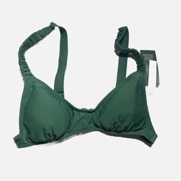 Wild Fable Bikini Top Women S Green New Ruched Strap‎ Triangle Swim - Image 3