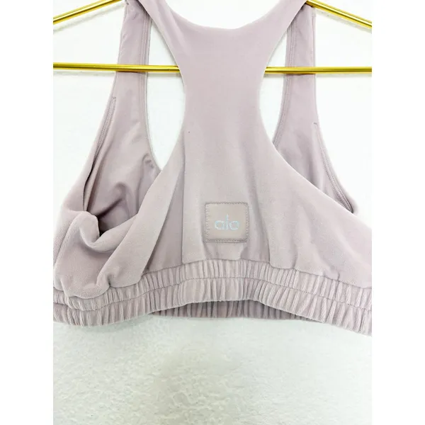 Alo Velour Glimmer Scoop Neck Bra Size XS Lightweight - Image 10