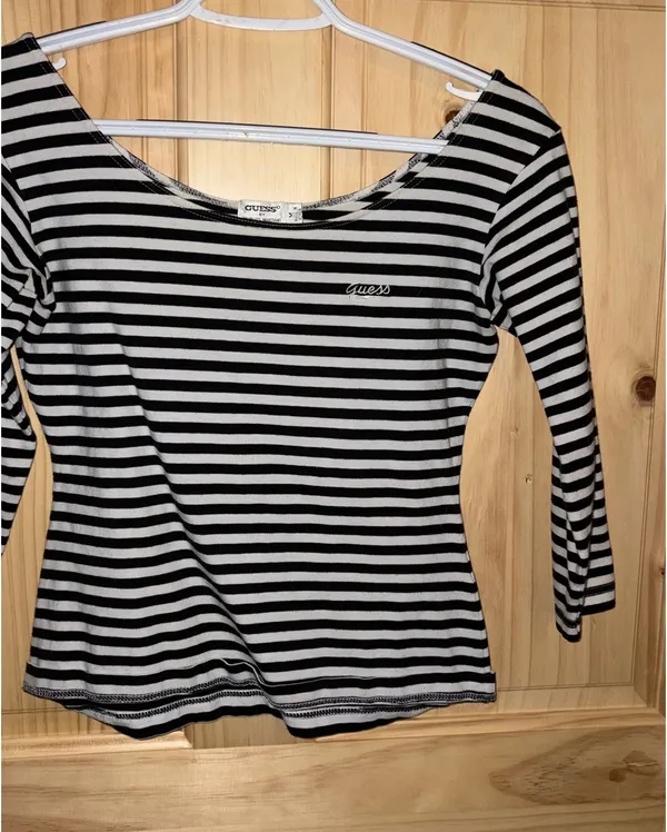 Guess Striped Top Off-The-Shoulder - Image 2