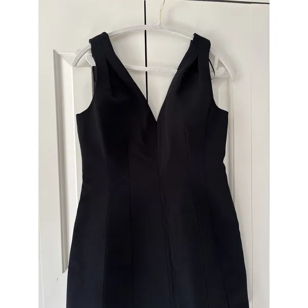 Zara Black V-Neck Sleeveless Dress, Size M - Image 4