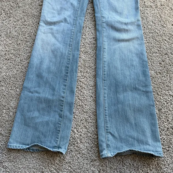 Citizens Of Humanity Light Wash Flare Jeans Size 28 Embroidered Details Flaws - Image 5