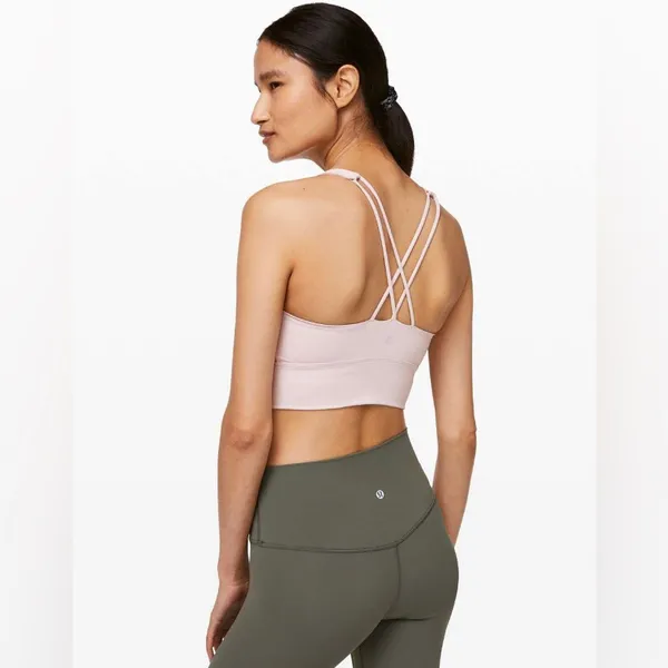 Lululemon Womens Free To Be Longline Sports Bra Flush Light Pink FUSP Sz 6 - Image 12