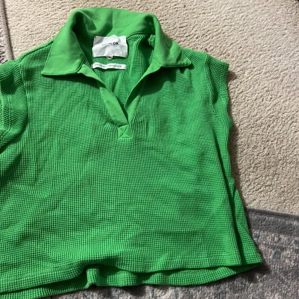 CHRLDR Jas Polo Shirt Small‎ Green - Image 4