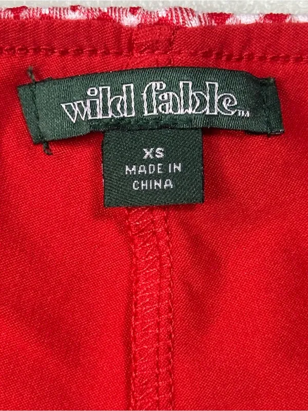 Wild Fable Red White Gingham Skort XS Mini Flare Pull-On Shorts Skirt NWT - Image 4