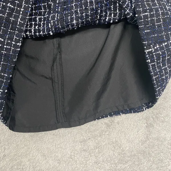 J Crew Skirt Womens‎ 00 Blue Black Tweed A Line Short Office - Image 7