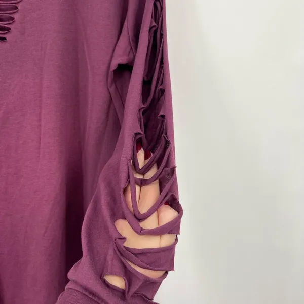 NEW Torrid Classic Fit Cotton Crew Neck Slasher knit purple Tee plus size 2X - Image 5