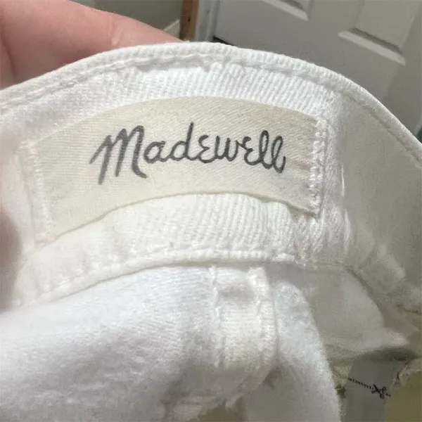 Madewell Women's White Straight Crop Denim Jeans Size 28 - Image 7