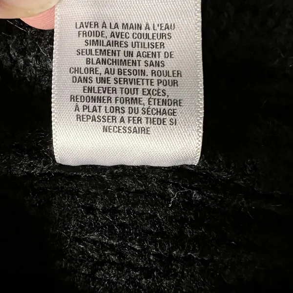 Leith Turtleneck Sweater Womens Medium Black Cut Out Long Sleeves Chunky Knit - Image 10