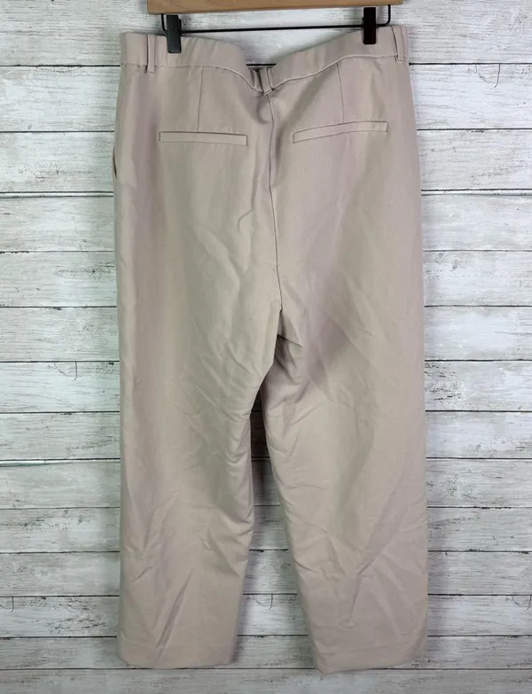 Abercrombie & Fitch Tan High Waisted Trouser Size 33/16R - Image 4