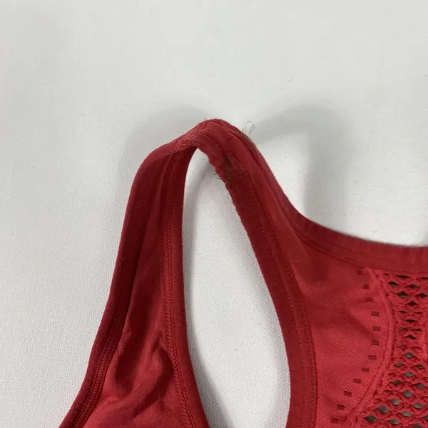 Joy Lab Sports Bra Womens Small Red Seamless Racerback‎ Padded Athletic Gym - Image 7