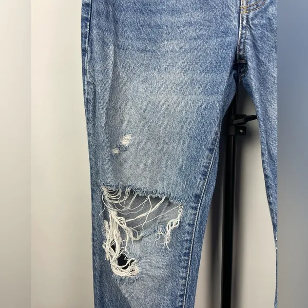 We The Free Maggie Mid Rise Distressed Button Fly Ripped‎ Denim Jeans - Image 3