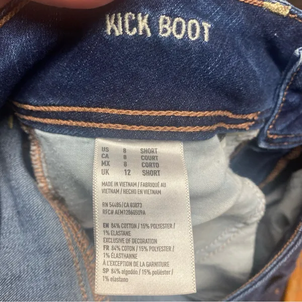 American Eagle Outfitters Indigo Boot Cut Jeans 8 Short - Image 4