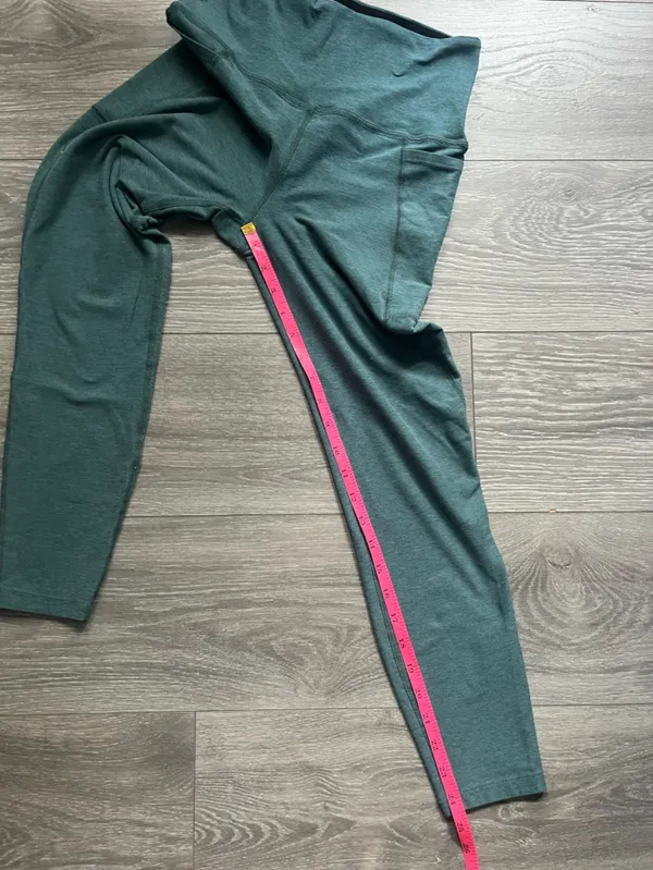 Beyond Yoga Green Active Gym Workout Exercise Pilates Space Dye Leggings Size M - Image 9