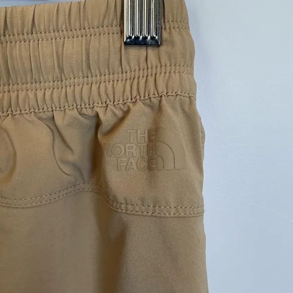 The North Face Hiking Joggers Tan Elastic Waist Pockets Medium Women Khaki Pants - Image 3