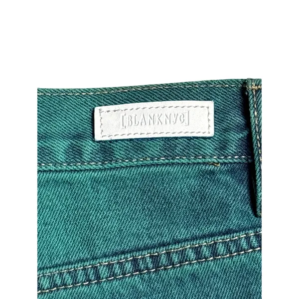 BLANK NYC Vintage‎ Hi Rise Acid Wash Emerald Denim Shorts Size 28 - Image 8