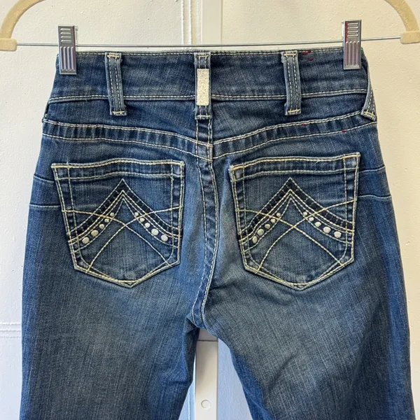 Ariat‎ TALL Women's Mid Rise Boot Cut Real Riding Jeans W25 10011683 Denim - Image 6