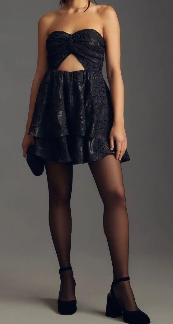 Anthropologie Bhanuni By Jyoti Embroidered Strapless Mini Dress, Size 6 - Image 5