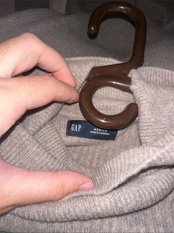 GAP CashSoft Turtleneck Maxi Sweater Dress Toasted Almond Brown NWOT - Image 8