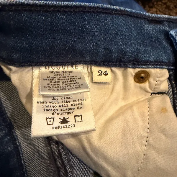 McGuire Majorelle Low Rise Flare Jeans in Revel‎ Revel Blue Size 24 - Image 6