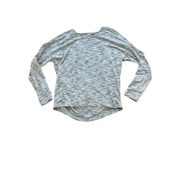 Lululemon Get Set L/S Top Womens M‎ Tiger Space Dye Black & White Open Back - Image 3