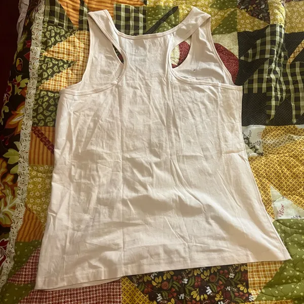 1X peach light cotton razor back tank top - Image 3
