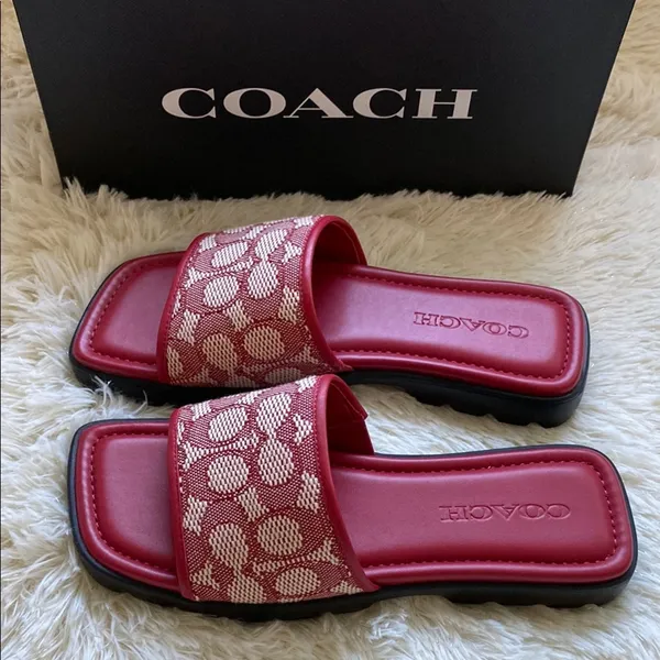 NWT COACH Florence "C" Logo Lug-Sole Slide-On Sandals - Image 3