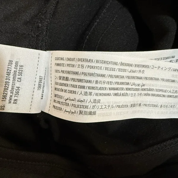 Abercrombie The Ankle Straight Ultra High Rise Vegan Leather Pants Womens 27 4s‎ - Image 5
