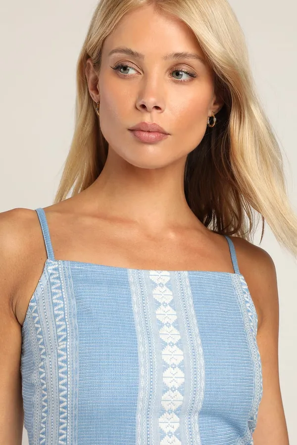 Lulus NWT Boho Woven Sleeveless Crop Top - Image 5