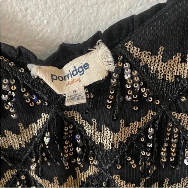 Anthropologie Porridge Orinda Sequin Fringe Cami Tank Gatsby Party Glam - Small - Image 8