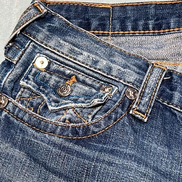 True Religion Boys Jack‎ Distressed Straight Jeans Mid Rise D29 - Image 7