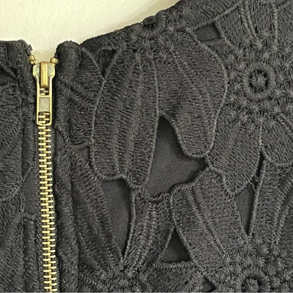 ASTR The Label Textured Crochet Lace‎ Floral Sheath Dress Sleeveless Black Sz S - Image 12