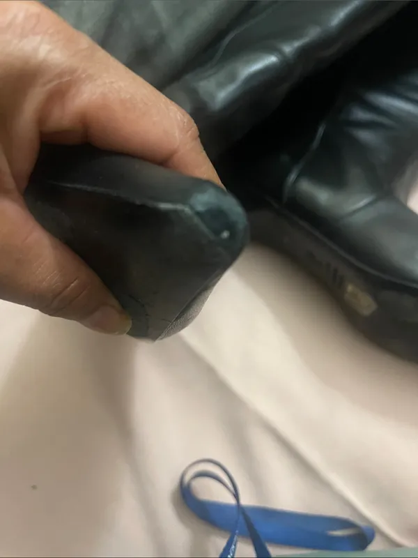 STUART WEITZMAN BLACK LEATHER NAOMI 50 BOOTS SIZE 8.5 - Image 10
