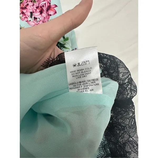 NWT Adelyn Rae Lydia Woven Printed Slip Dress Large Light Blue Size L - Image 10