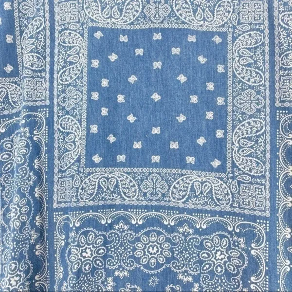 Cortefiel Denim Paisley‎ Bandana Print Dress - Image 6