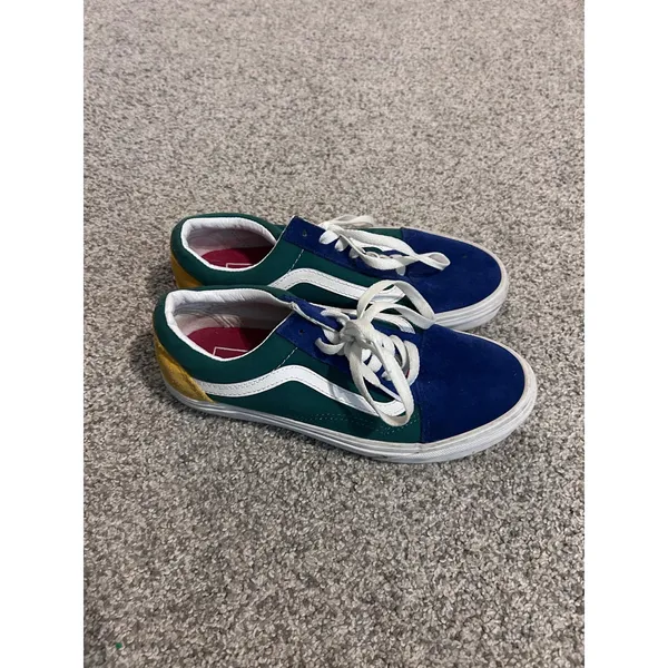 Vans Old Skool‎ Colorblock Suede Canvas Low Top Sneakers Women Size 7 - Image 5