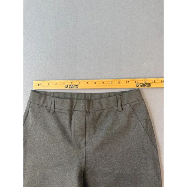 Quince Womens Ultra-Stretch Ponte Straight Leg Pants Charcoal Grey Size S 28in - Image 4
