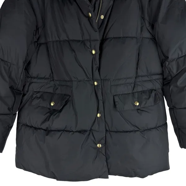 J. Crew New Chateau Puffer Coat Water Resistant Black Size M - Image 5