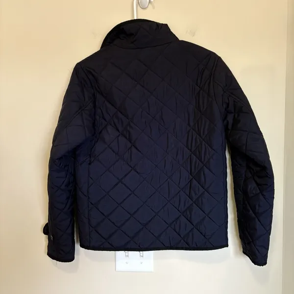 Ralph Lauren Sport Jacket Quilted Light Puffer Navy Coat Small Accent Cuffs Logo - Image 7