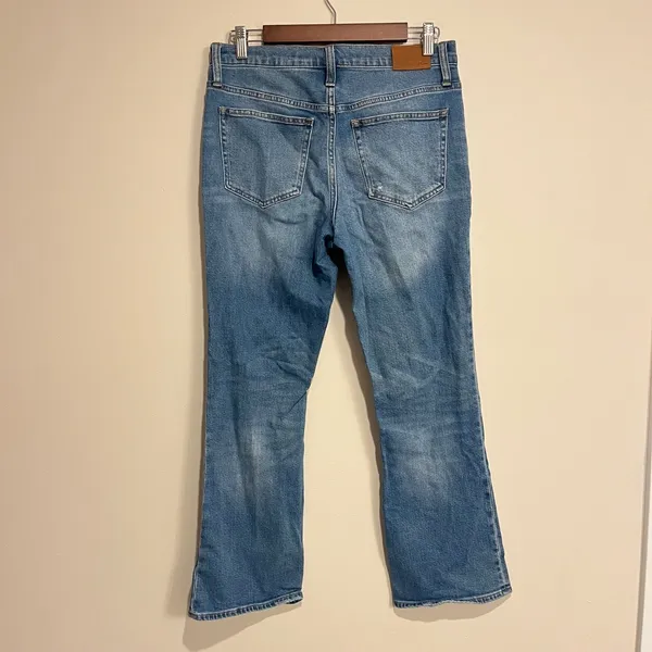J. Crew Jeans Demi Boot‎ Crop Distressed Medium Wash Stretch 28T 28 Tall - Image 2